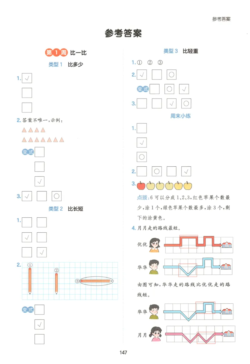 《答案一年级26秋一本《数学思维训练》（通用版）_小初高学习资料合集（每天更新）_2026秋《一本小学数学思维训练》_26秋1年级一本《数学思维训练》（通用版）》第1页预览