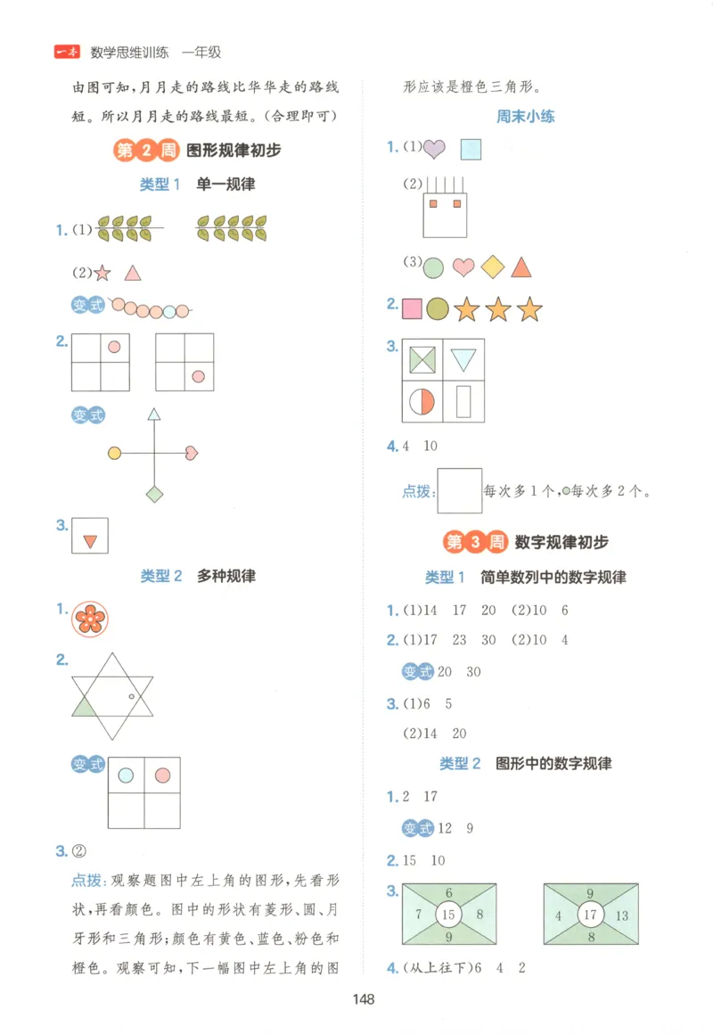 《答案一年级26秋一本《数学思维训练》（通用版）_小初高学习资料合集（每天更新）_2026秋《一本小学数学思维训练》_26秋1年级一本《数学思维训练》（通用版）》第2页预览