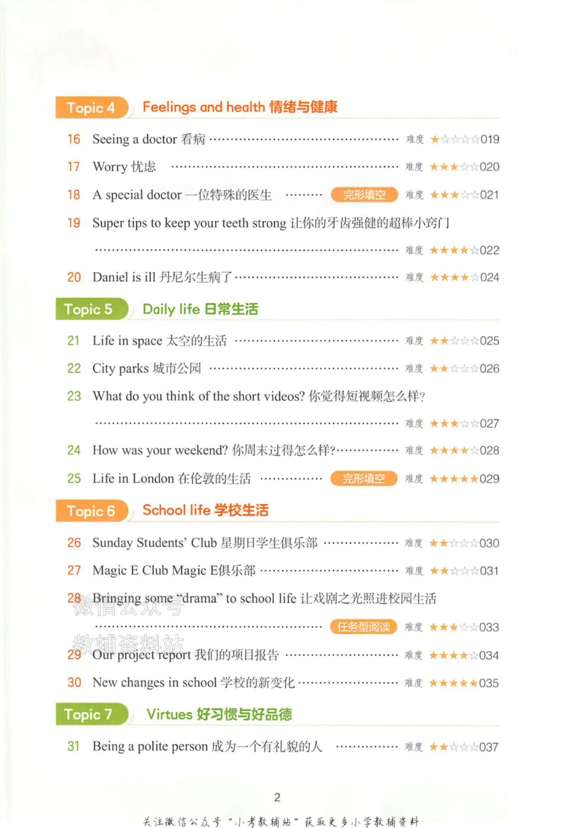 《一本小学英语阅读训练100篇六年级_小初高学习资料合集（每天更新）_一本小学英语阅读训练100篇（2026版第9次修订）》第6页预览