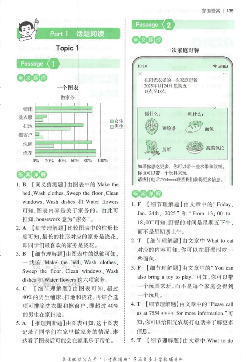 《一本小学英语阅读训练100篇四年级答案册_小初高学习资料合集（每天更新）_一本小学英语阅读训练100篇（2026版第9次修订）》第2页预览