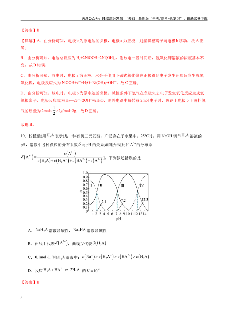 《模拟卷02（福建专用）（解析版）_05-化学-高考总复习_专项复习_2025年_2025年高考化学模拟卷（福建专用）8套》第8页预览
