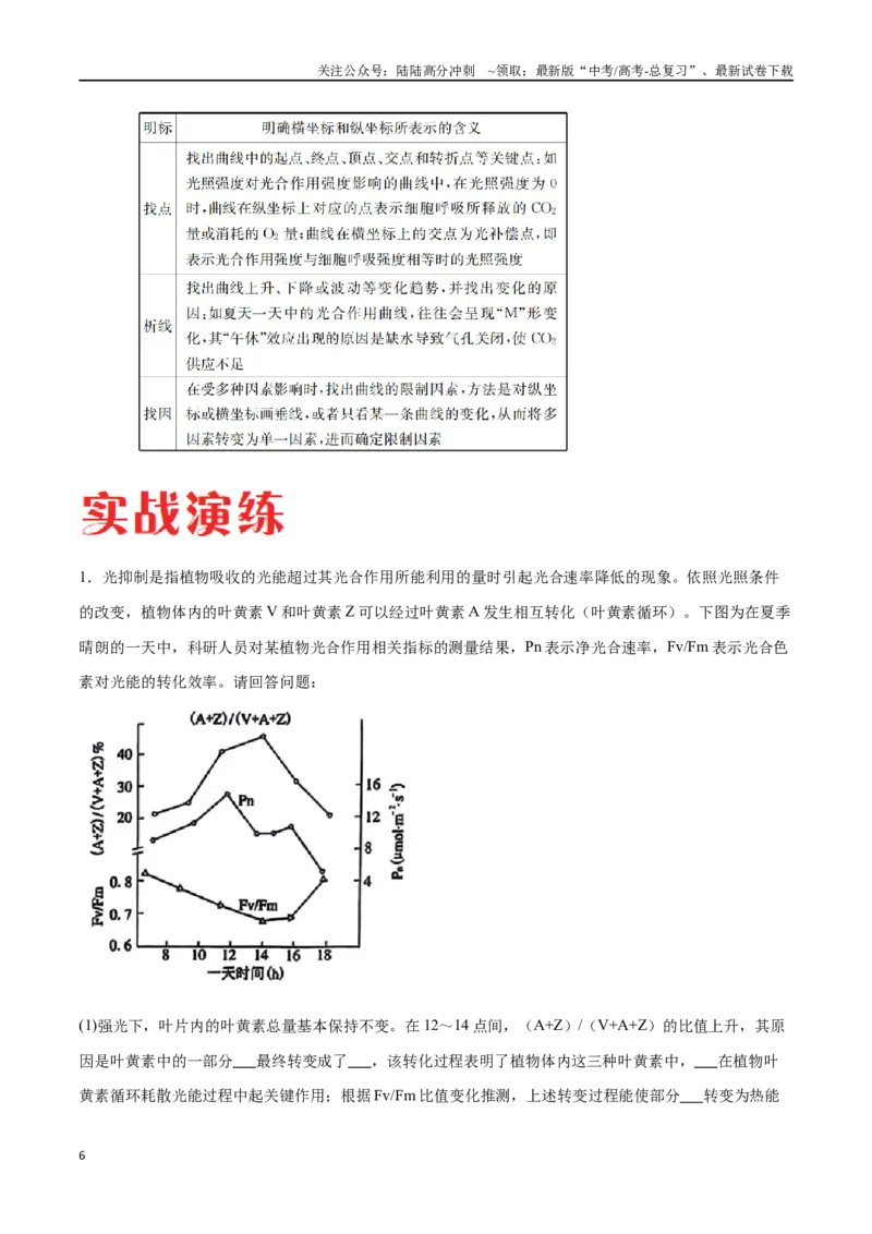 《专题01分子与细胞模块（东北三省通用）（解析版）_06-生物-高考总复习_专项复习_2024年_2024年高考生物考前大题秒杀技巧及专项训练_资料》第6页预览