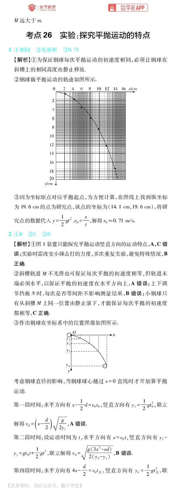 《第9章力学实验_小初高学习资料合集（每天更新）_2027版《600分考点700分考法》_2027版高考《理想树•600分考点700分考法》（物理）_物理答案》第4页预览