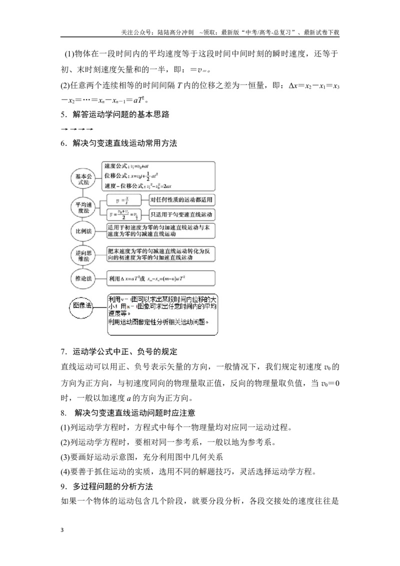 《1.2匀变速直线运动规律（原卷版）—高考物理一轮复习100考点100讲_04-物理-高考总复习_一轮复习_2024年_2024年高考物理一轮复习100考点100讲_资料》第3页预览