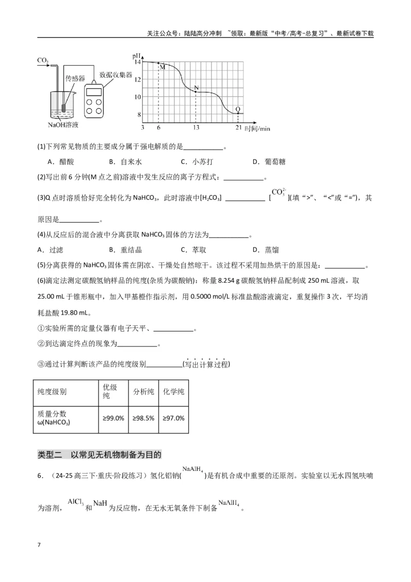 《大题02化学实验综合题（分类过关）（学生版）_05-化学-高考总复习_专项复习_2025年_2025年高考化学大题突破+限时集训（新高考通用）》第7页预览