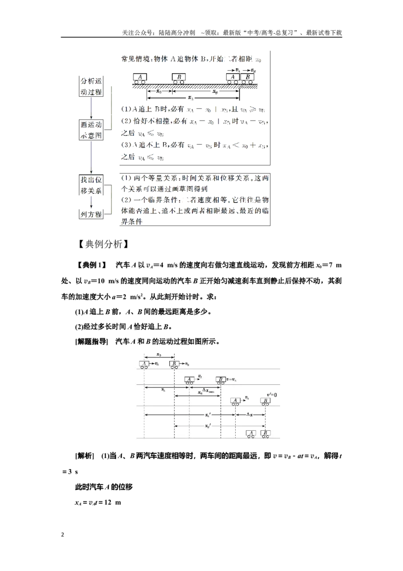 《1.5追及和相遇（解析版）-高考物理一轮复习100考点100讲_04-物理-高考总复习_一轮复习_2024年_2024年高考物理一轮复习100考点100讲_资料》第2页预览