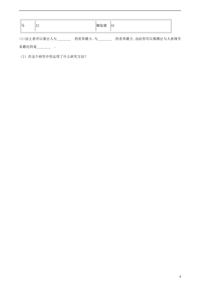 《第二节生物进化的历程同步测试_初中全科目同步习题+精品试卷（7-9年级）(1)_25秋初中生物《同步习题+精品试卷》_初中生物试卷（北师大）_《单元试卷》_单元试卷8B_随堂练习》第6页预览