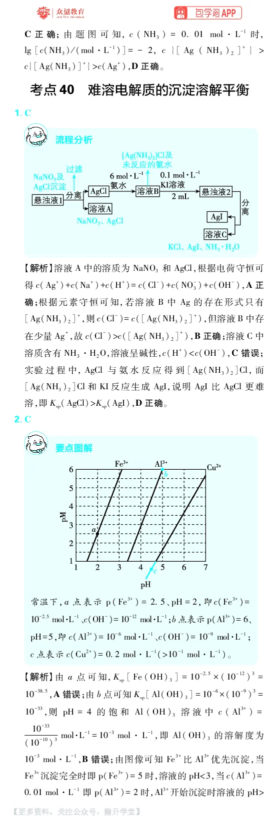 《第8章水溶液中的离子反应与平衡_小初高学习资料合集（每天更新）_2027版《600分考点700分考法》_2027版高考《理想树•600分考点700分考法》（化学）_化学答案》第9页预览