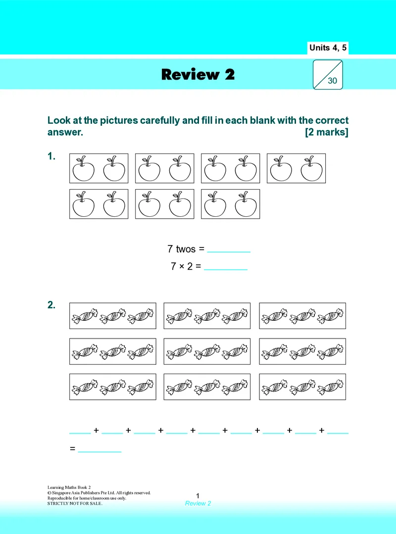 《Review2forU4_5_小初高学习资料合集（每天更新）_国外原版英文教辅汇总_新加坡SAP系列_新加坡SAPLearningMathematics数学教材_新加坡SAPLearningMathematics练习册Level1-3_LearningmathematicsLevel2》第1页预览