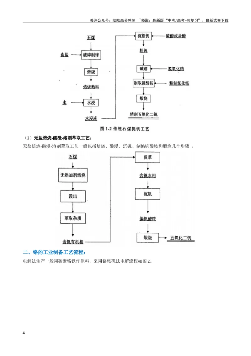 《升级版微专题17热点金属及其化合物制备流程（V、Cr、Mn、Co、Ni）（解析版）(全国版)_05-化学-高考总复习_一轮复习_2024年_2024高考化学一轮复习考点微专题考情分析经典真题_资料》第4页预览