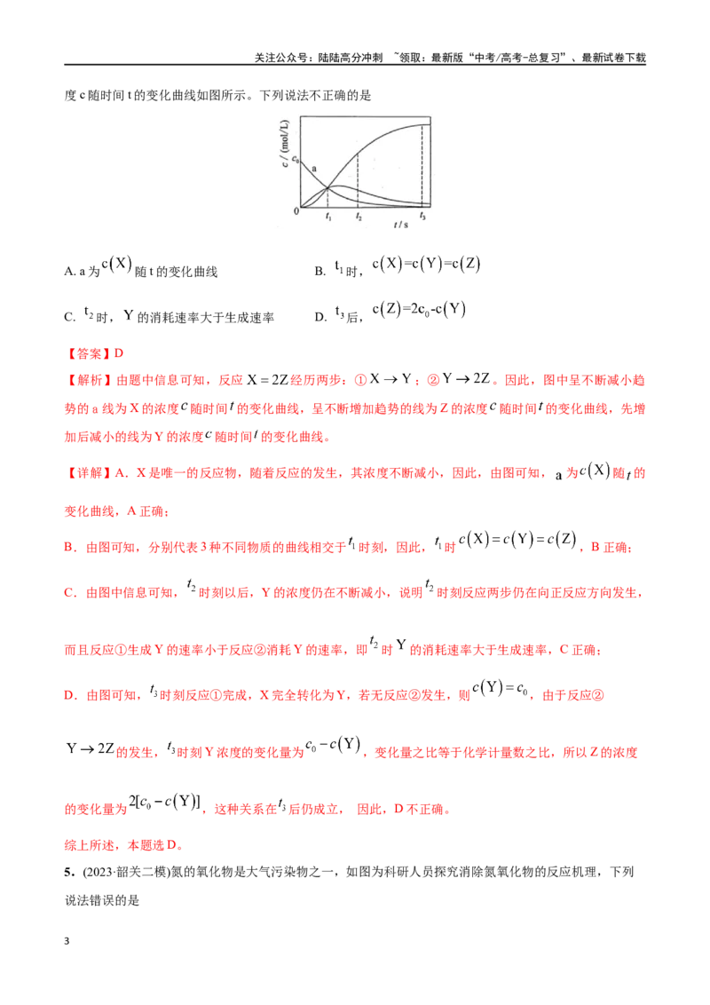 《必练12反应机理、化学反应速率与化学平衡-（广东专用）(解析版)_05-化学-高考总复习_专项复习_2024年_2024年高考化学总复习高频考点必刷1000题名校真题_资料》第3页预览