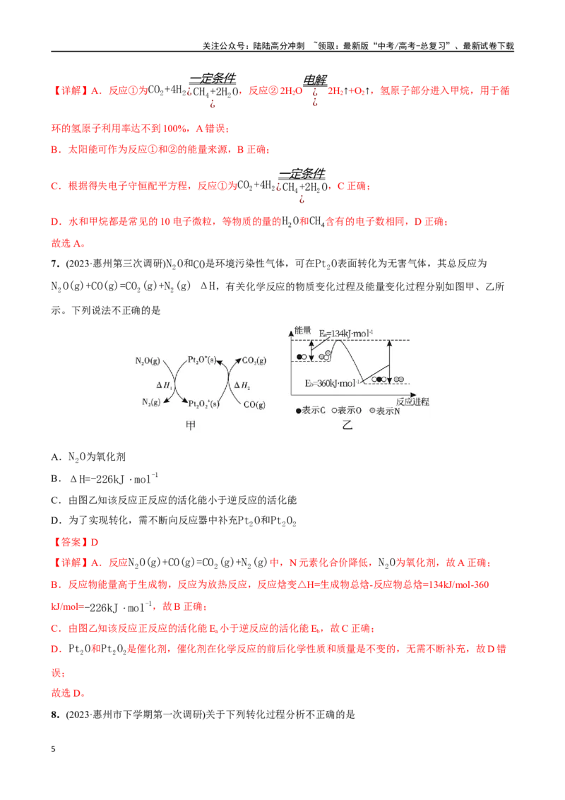 《必练12反应机理、化学反应速率与化学平衡-（广东专用）(解析版)_05-化学-高考总复习_专项复习_2024年_2024年高考化学总复习高频考点必刷1000题名校真题_资料》第5页预览