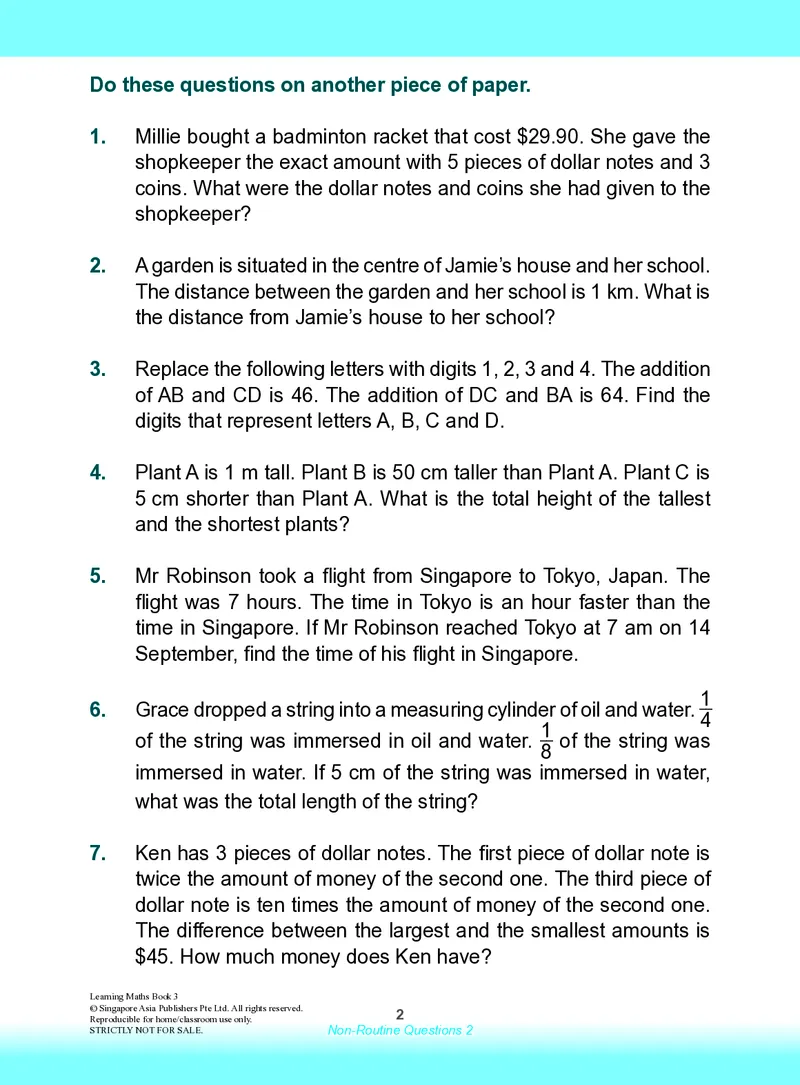 《NonRoutineQn2_1_小初高学习资料合集（每天更新）_国外原版英文教辅汇总_新加坡SAP系列_新加坡SAPLearningMathematics数学教材_新加坡SAPLearningMathematics练习册Level1-3_LearningmathematicsLevel3》第2页预览