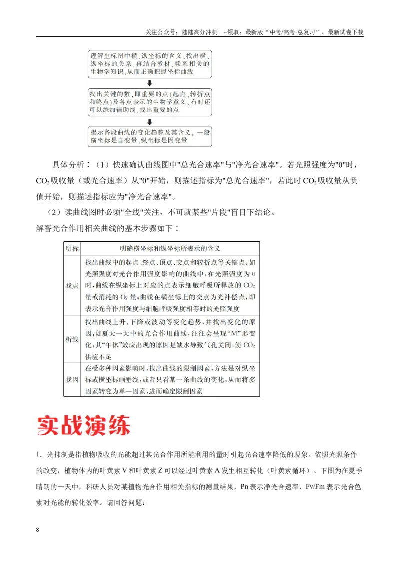《专题01分子与细胞模块（东北三省通用）（原卷版）_06-生物-高考总复习_专项复习_2024年_2024年高考生物考前大题秒杀技巧及专项训练_资料》第8页预览
