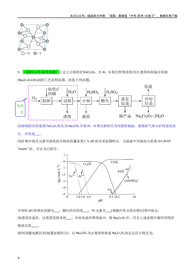 《升级版微专题25化学工艺流程题-----原料的预处理（原卷版）(全国版)_05-化学-高考总复习_一轮复习_2024年_2024年高考化学一轮复习考点微专题_资料》第9页预览
