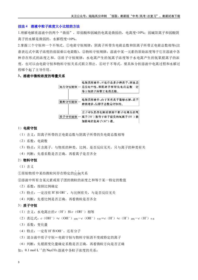 《抢分秘籍6水溶液中的离子平衡-（学生版）_05-化学-高考总复习_专项复习_2025年_2025年高考化学抢押秘籍（安徽专用）》第3页预览