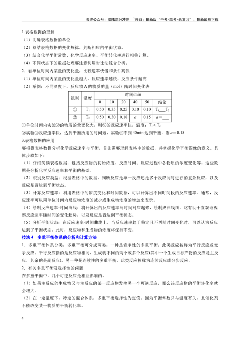 《抢分秘籍5化学反应速率与化学平衡-（教师版）_05-化学-高考总复习_专项复习_2025年_2025年高考化学抢押秘籍（安徽专用）》第4页预览