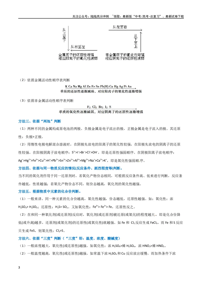 《升级版微专题08氧化性和还原性强弱的实验探究及应用（原卷版）(全国版)_05-化学-高考总复习_一轮复习_2024年_2024高考化学一轮复习考点微专题考情分析经典真题_资料》第3页预览