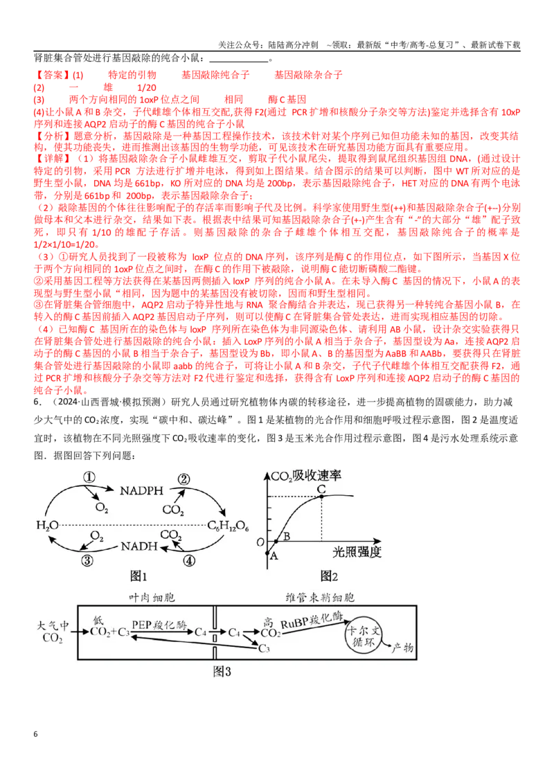 《专练16生物学热点题（20题）（教师版）_06-生物-高考总复习_专项复习_2024年_2024年新高考生物总复习高频考点必刷800题_2025版》第6页预览
