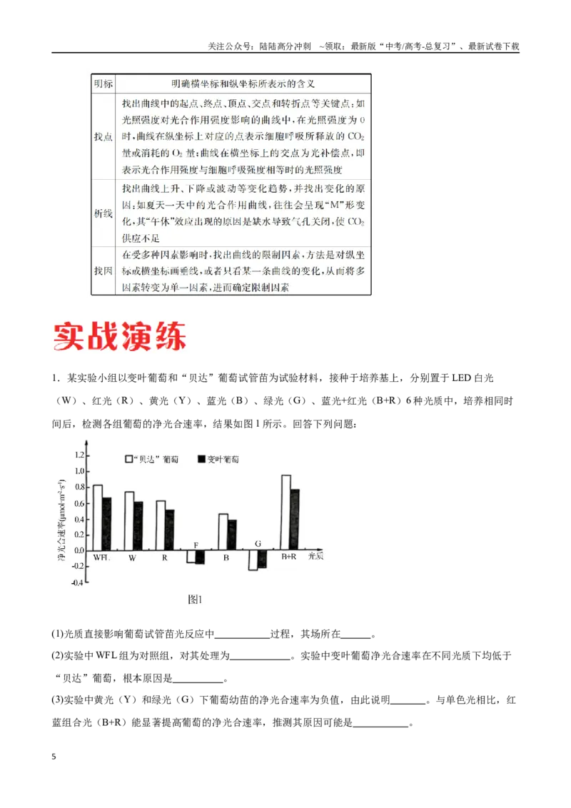 《专题01光合作用的应用（新高考通用）（原卷版）_06-生物-高考总复习_专项复习_2024年_2024年高考生物考前大题秒杀技巧及专项训练_资料》第5页预览