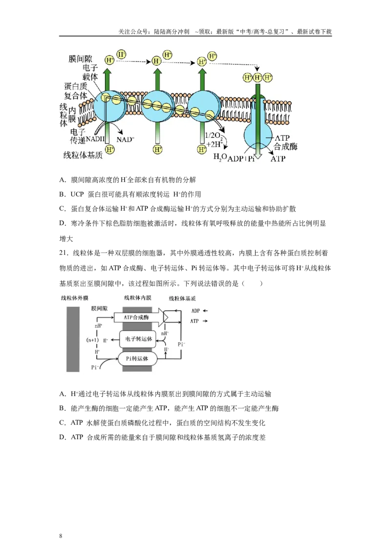 《2024年新课标高考真题湖北卷生物变式题7-9_06-生物-高考总复习_专项复习_2024年_2024年生物真题变式题》第8页预览