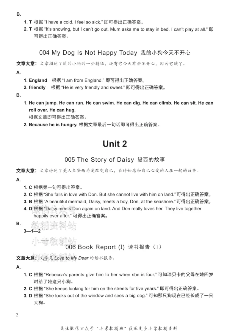 《读霸小学英语阅读128篇三年级答案_小初高学习资料合集（每天更新）_小学英语学习资料大合集_读霸（小学英语阅读128篇）》第4页预览