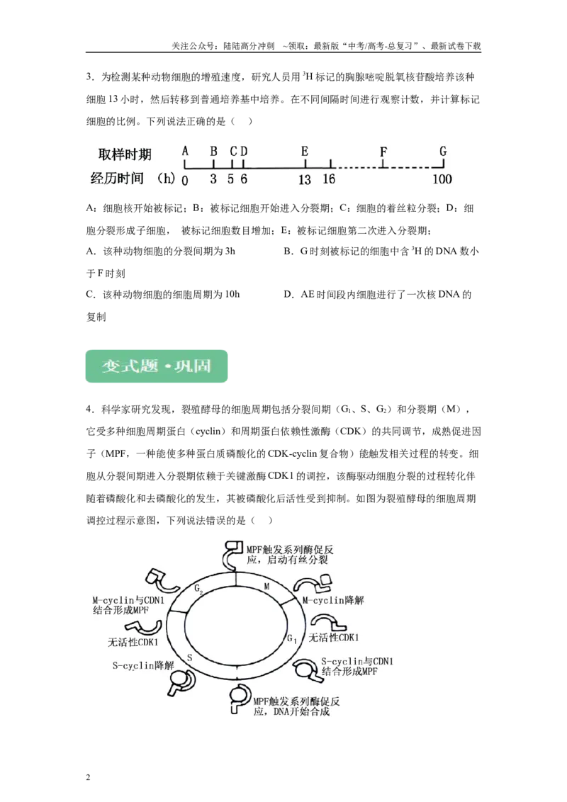 《2024年新课标高考真题湖北卷生物变式题13-15_06-生物-高考总复习_专项复习_2024年_2024年生物真题变式题》第2页预览