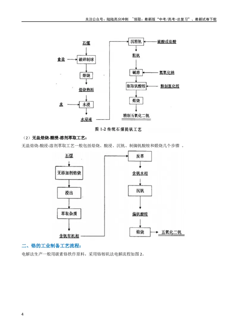 《升级版微专题17热点金属及其化合物制备流程（V、Cr、Mn、Co、Ni）（解析版）(全国版)_05-化学-高考总复习_一轮复习_2024年_2024年高考化学一轮复习考点微专题_资料》第4页预览