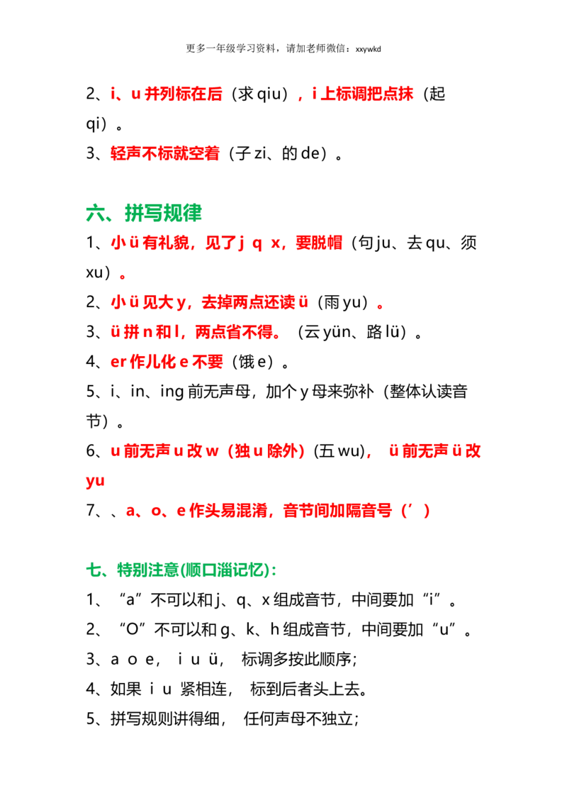 《一年级语文上册汉语拼音知识大全_小学1-6年级全科全套_1-6年级全科上册_一年级_语文_语文一上拼音知识点》第3页预览