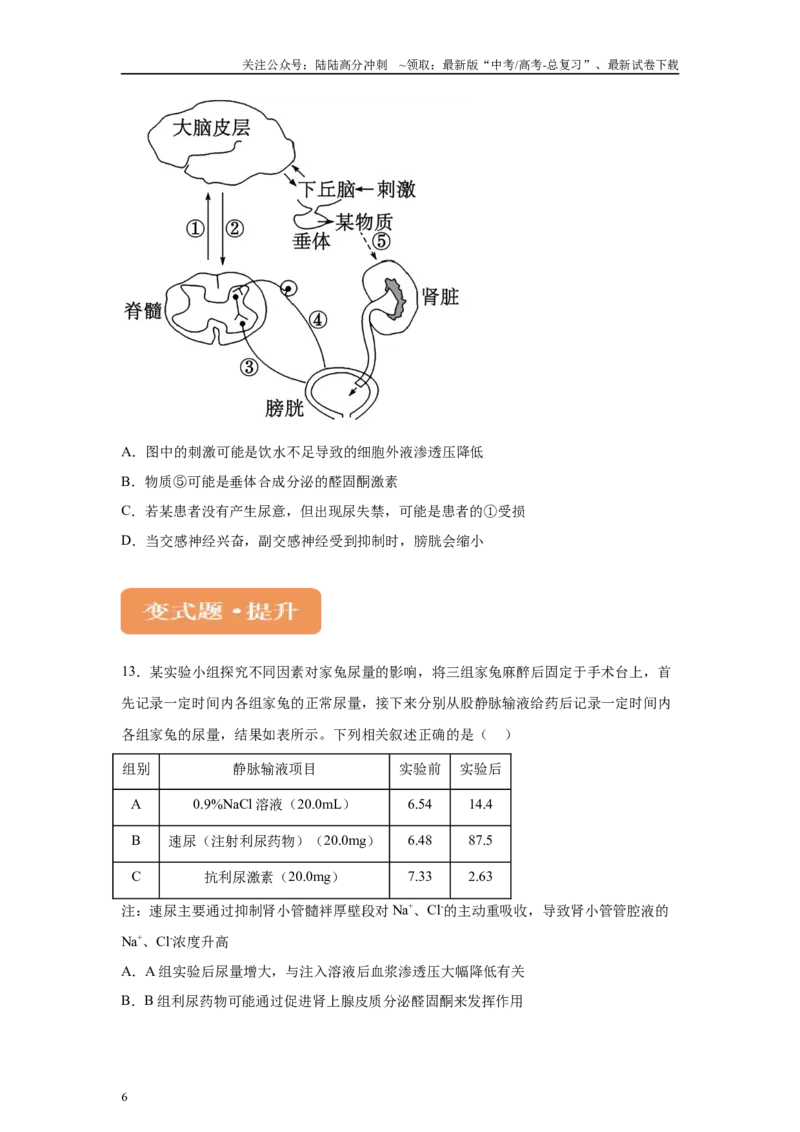 《2024年新课标高考生物真题黑龙江卷变式题10-12_06-生物-高考总复习_专项复习_2024年_2024年生物真题变式题》第6页预览