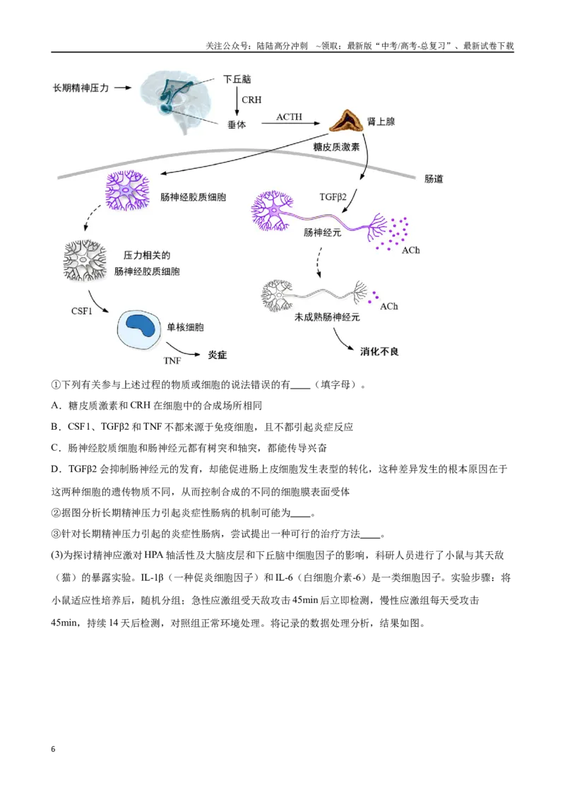 《专题02生命活动的调节（江苏卷）（原卷版）_06-生物-高考总复习_专项复习_2024年_2024年高考生物考前大题秒杀技巧及专项训练_资料》第6页预览