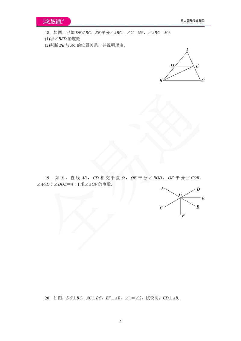 《第二章检测卷_初中全科目同步习题+精品试卷（7-9年级）(1)_25秋初中数学《同步习题+精品试卷》_初中数学北师大试卷_上册_《同步试题》_同步试题资源包（7B）》第4页预览