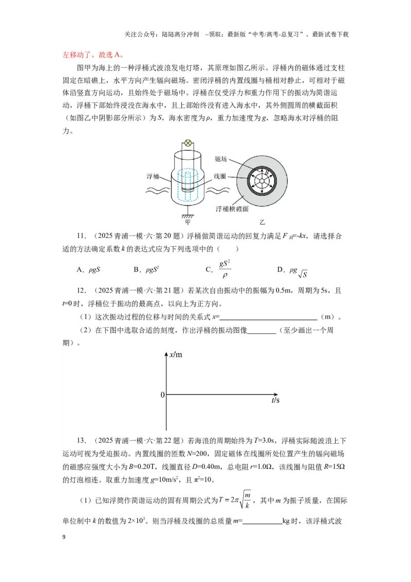 《013 机械振动和机械波-（核心知识查漏）（教师版）_04-物理-高考总复习_专项复习_2025年_2025年高考物理抢押秘籍（安徽专用）》第9页预览