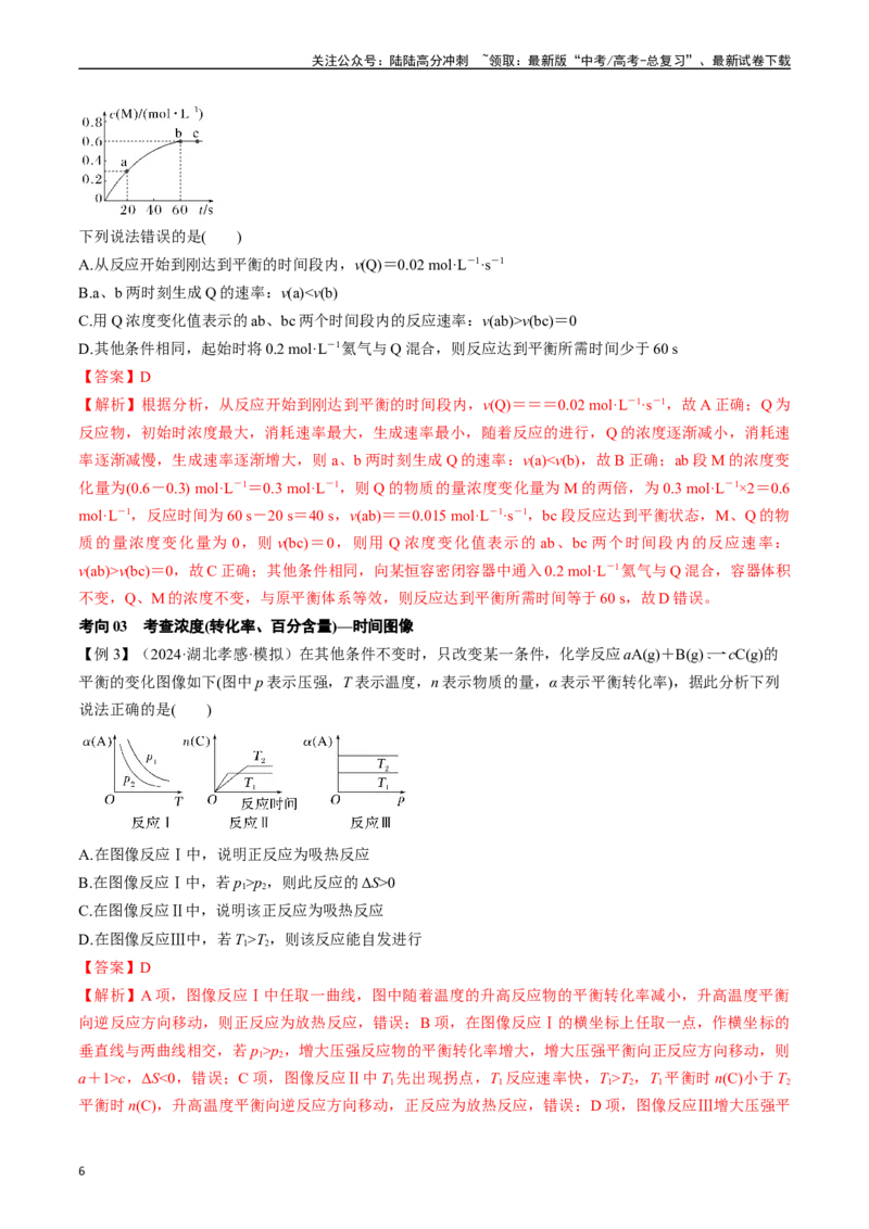 《微考点化学反应速率与化学平衡图像（核心考点精讲精练）-（新高考通用）（教师版）_05-化学-高考总复习_一轮复习_2025年_2025年高考化学一轮复习考点精讲精练（新高考通用）》第6页预览