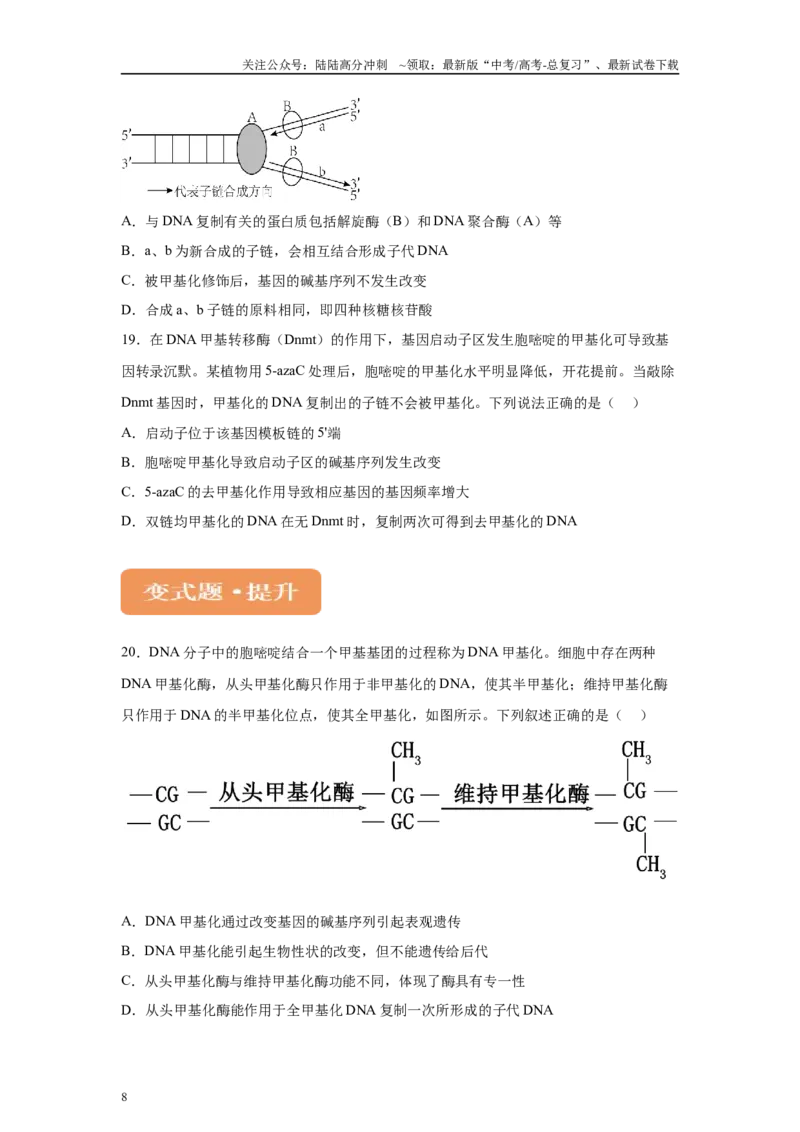 《2024年新课标高考生物真题黑龙江卷变式题7-9_06-生物-高考总复习_专项复习_2024年_2024年生物真题变式题》第8页预览