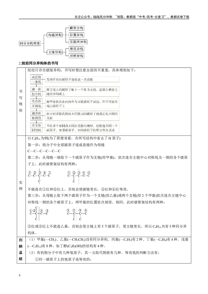 《微考点共线共面同分异构体（核心考点精讲精练）-（新高考通用）（学生版）_05-化学-高考总复习_一轮复习_2025年_2025年高考化学一轮复习考点精讲精练（新高考通用）》第5页预览