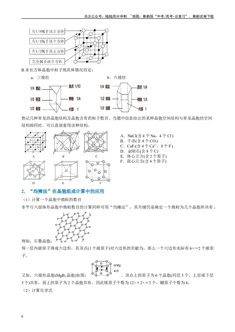《微题型02晶体结构及相关计算（解析版）_05-化学-高考总复习_二轮复习_2024年_2024年新高考化学二轮复习热点题型归纳与变式演练》第6页预览