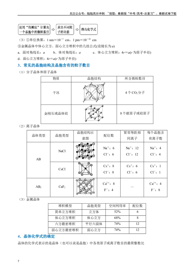 《微题型02晶体结构及相关计算（解析版）_05-化学-高考总复习_二轮复习_2024年_2024年新高考化学二轮复习热点题型归纳与变式演练》第7页预览