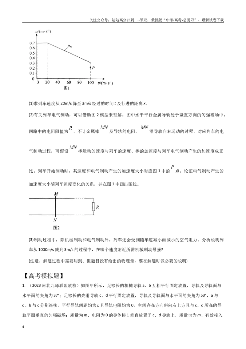 《14.电磁感应+动力学（原卷版）_04-物理-高考总复习_专项复习_2024年_2024年高考物理疑难题精讲_资料》第4页预览