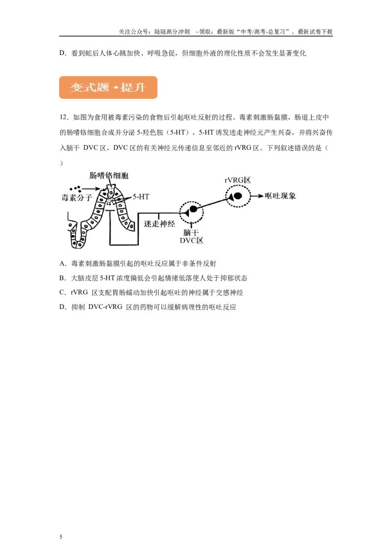 《2024年全国高考真题新课标理综生物试卷（山西、河南、云南、新疆）变式题1-3_06-生物-高考总复习_专项复习_2024年_2024年生物真题变式题》第5页预览