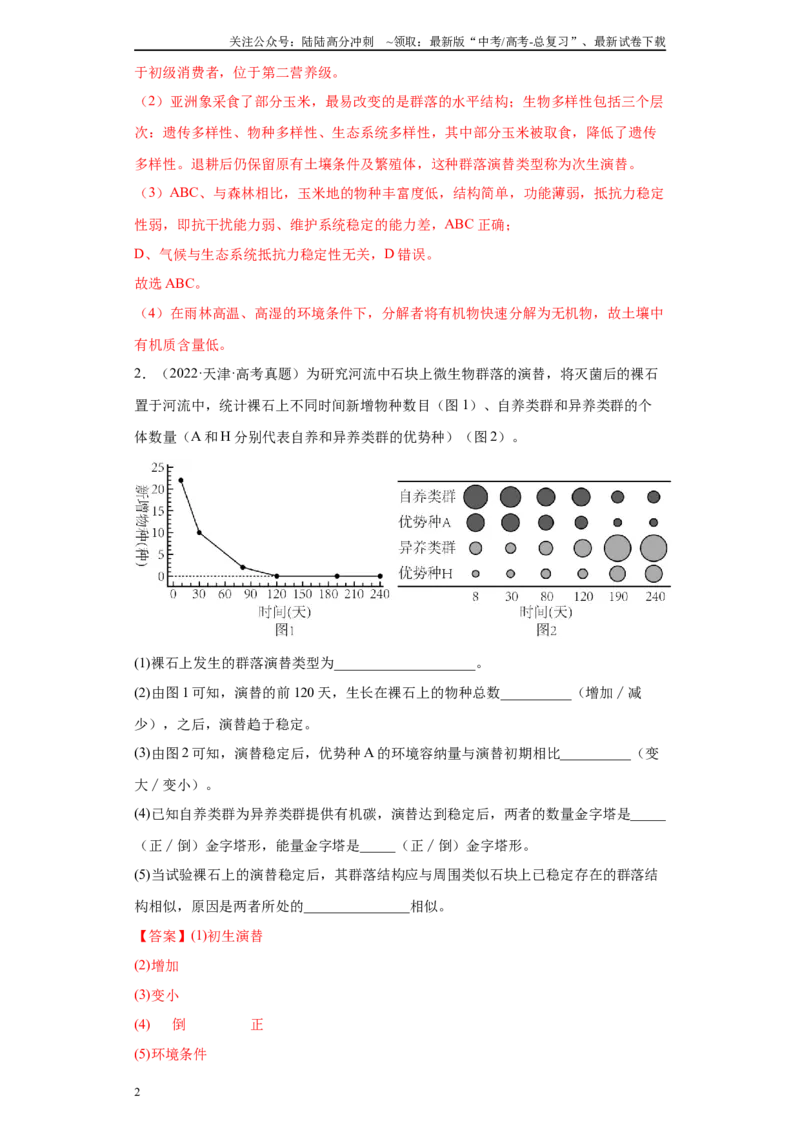 《04生态学综合题（20）(解析版)_06-生物-高考总复习_专项复习_2024年_2024年高考生物学总复习高频考点必刷900题高考题_资料》第2页预览