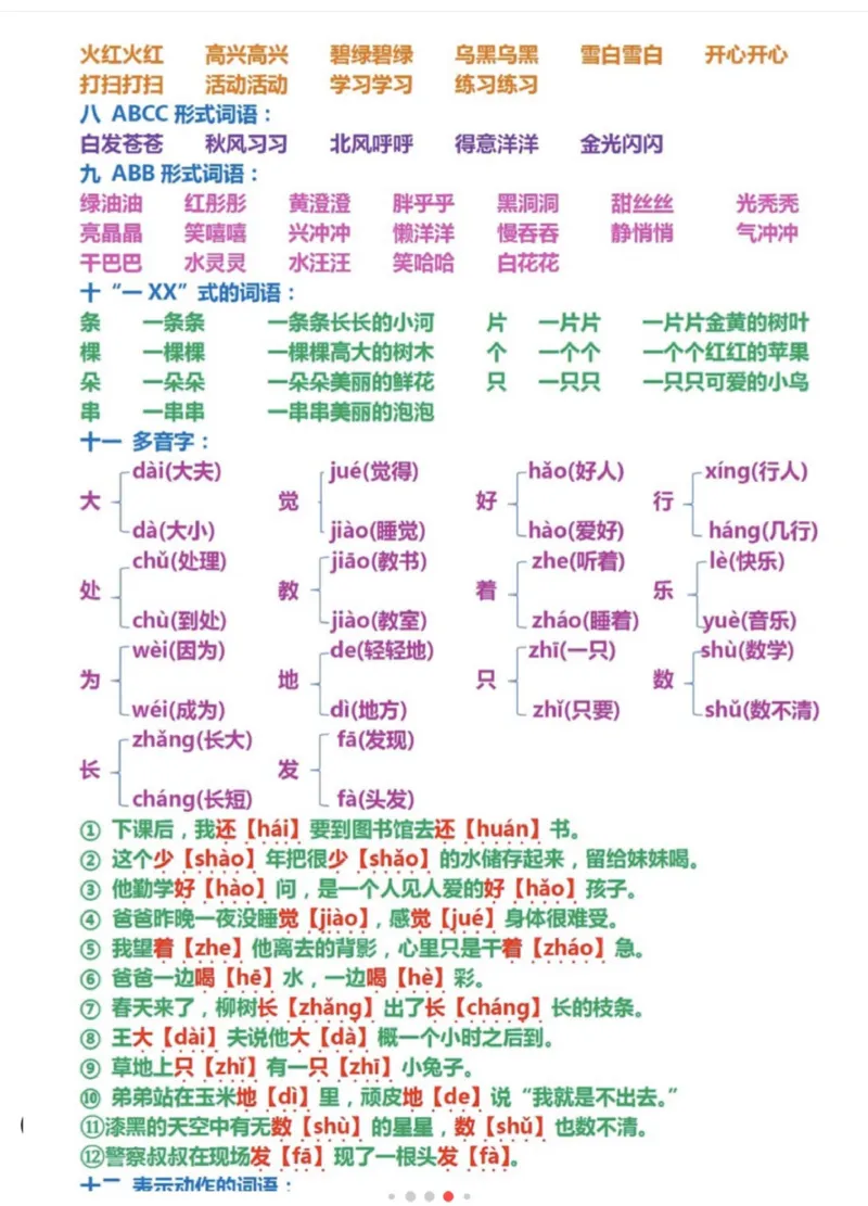 《一上语文期末六大知识点重点汇编_小学1-6年级全科全套_1-6年级全科上册_一年级_语文_语文一上期末归类复习》第4页预览