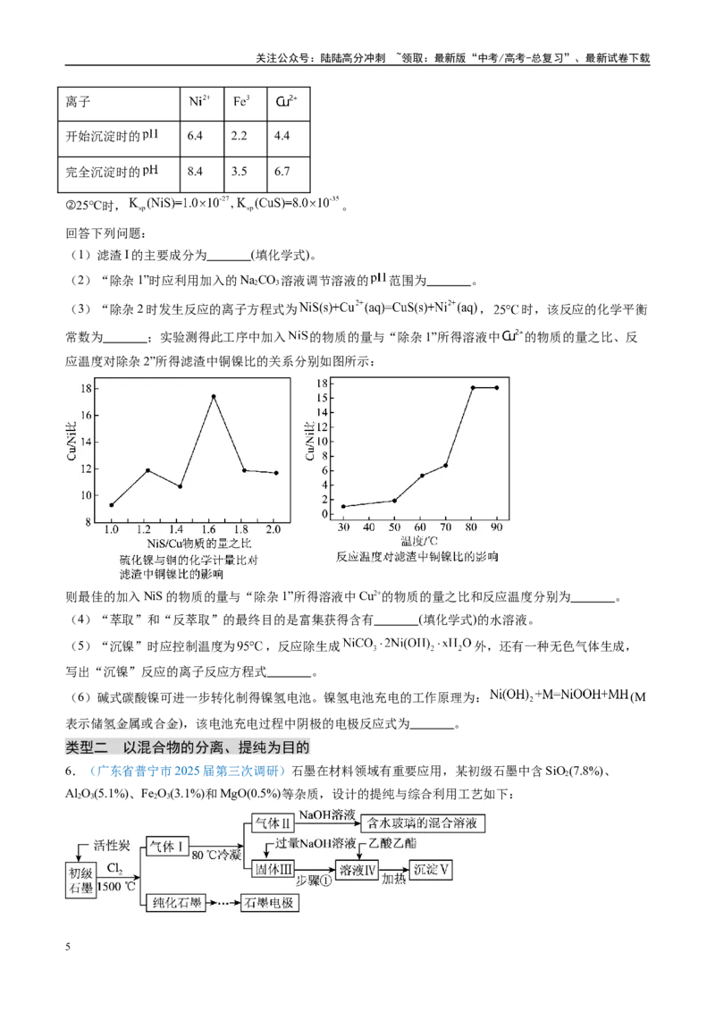 《大题01化工流程综合题（分类过关）（学生版）_05-化学-高考总复习_专项复习_2025年_2025年高考化学大题突破+限时集训（广东专用）》第5页预览