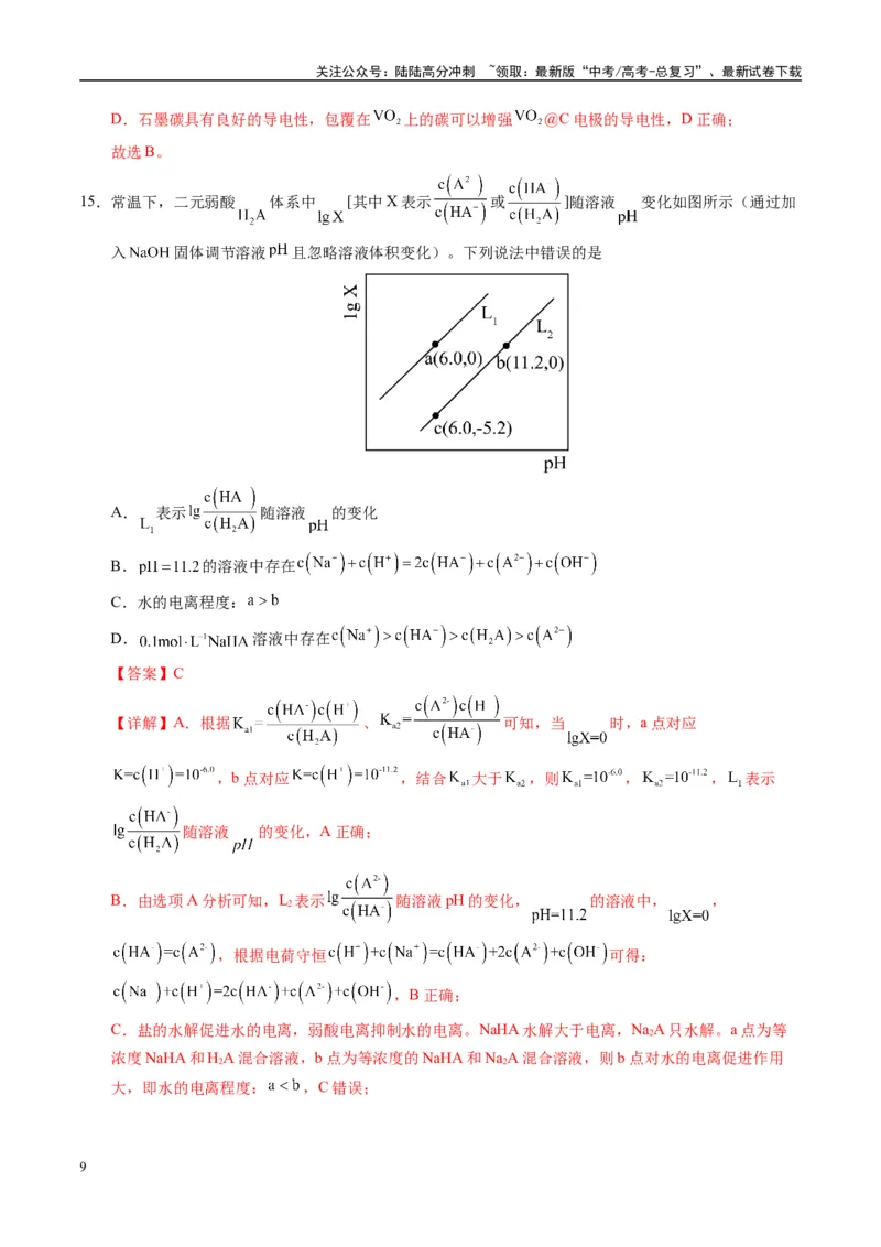 《模拟卷04（新疆、西藏专用，15+4）（解析版）_05-化学-高考总复习_专项复习_2025年_2025年高考化学模拟卷（新疆、西藏专用）8套》第9页预览