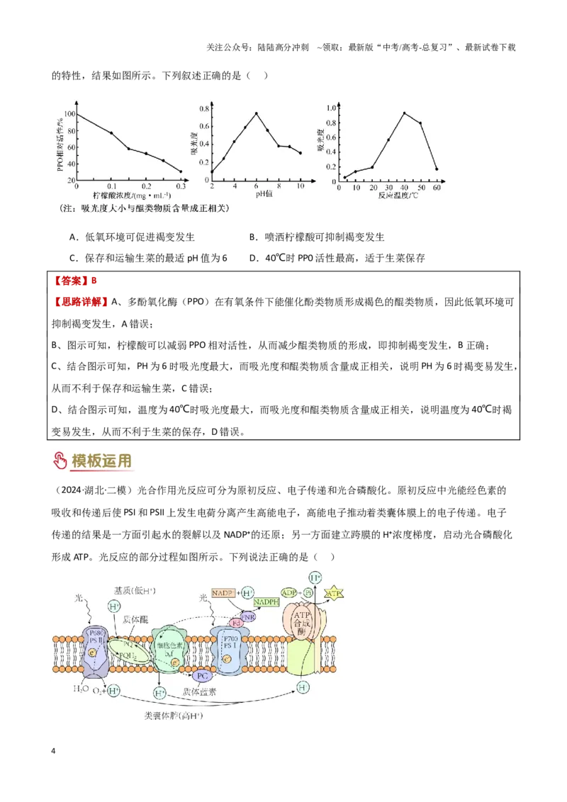 《专项提升02情境分析（3大模板）（教师版）_06-生物-高考总复习_专项复习_2025年_2025年高考生物答题技巧与答题模板（全国通用）》第4页预览