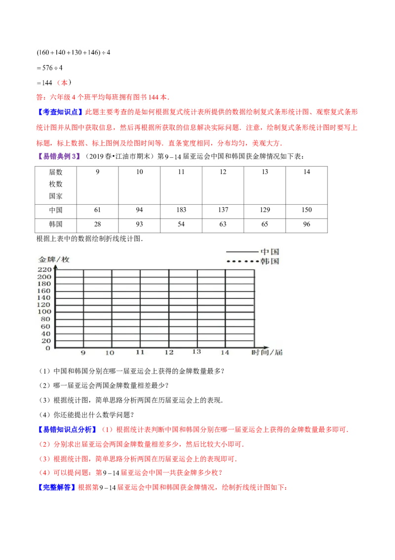 《精品第八单元《数据的表示和分析》章节复习—五年级数学下册考点分类强化训练（原卷）北师大版_小学1-6年级全科全套_1-6年级全科下册_五年级_五年级下数学》第4页预览