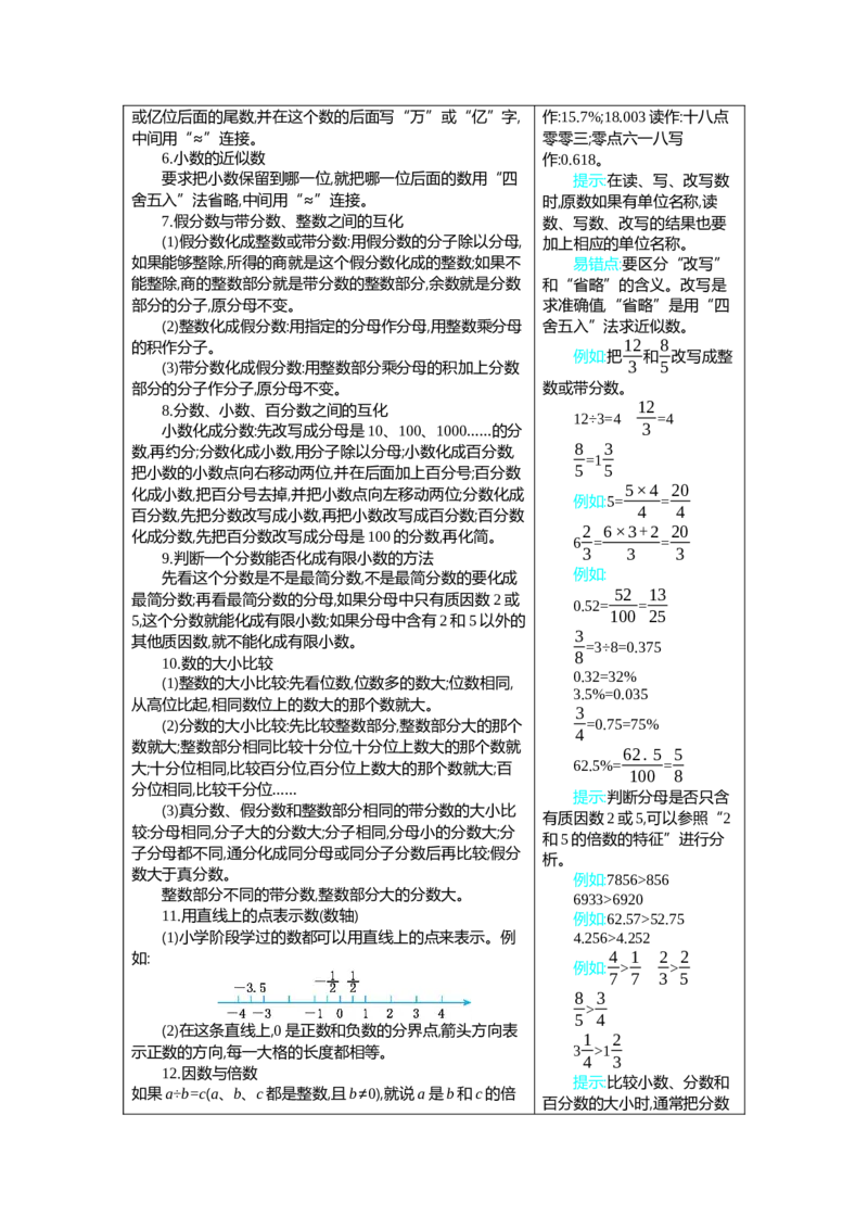 《6整理和复习_小学1-6年级全科全套_1-6年级全科下册_六年级_数学_数学六下人教版》第3页预览
