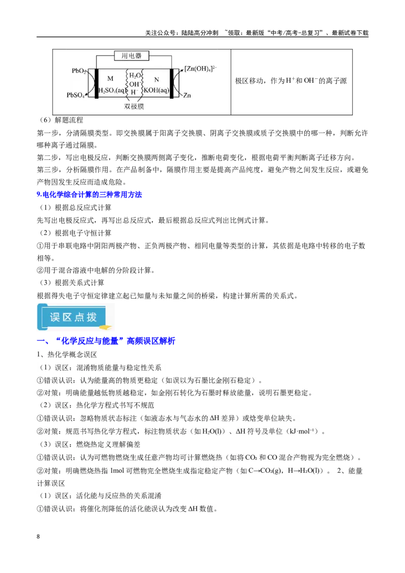《抢分秘籍4电化学热化学-（教师版）_05-化学-高考总复习_专项复习_2025年_2025年高考化学抢押秘籍（陕西、山西、宁夏、青海专用）》第8页预览