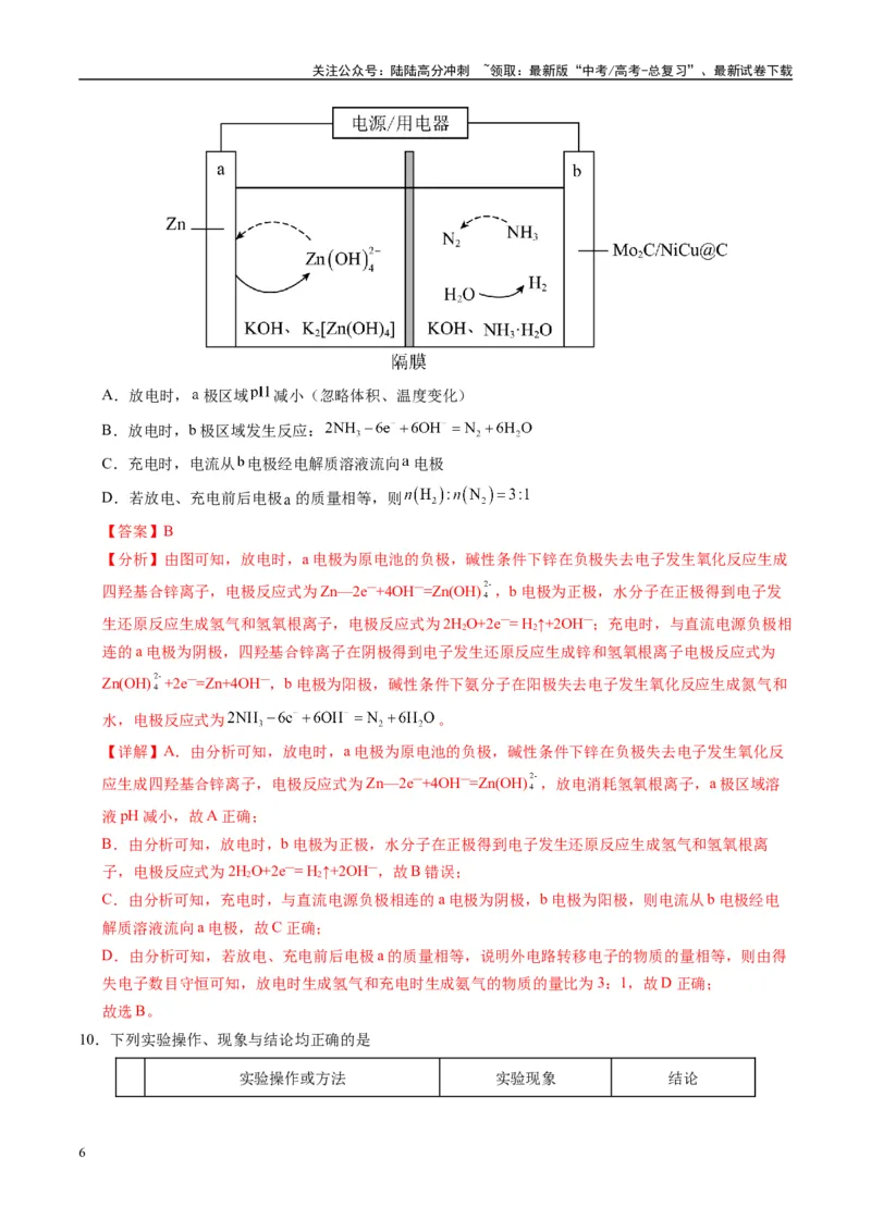 《模拟卷04（湖南专用）（解析版）_05-化学-高考总复习_专项复习_2025年_2025年高考化学模拟卷（湖南专用）4套》第6页预览