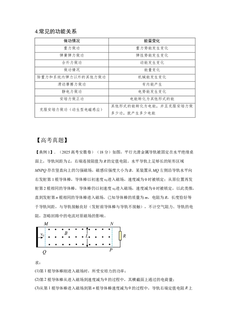 《12.电磁感应+功和能模型（教师版）高考电学压轴题模型解读与针对性训练_04-物理-高考总复习_一轮复习_2026年-物理高考一轮复习_22026届高考物理一轮复习模型解读与针对性训练_资料》第2页预览